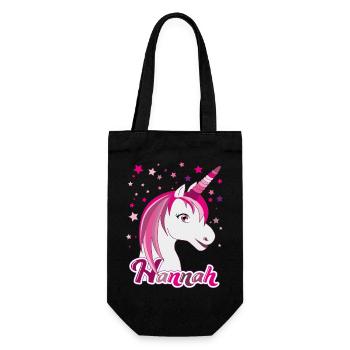Hannah , maiden name, favorite name - Gift Bag for Bottles - black - Front