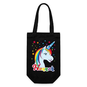 Hannah , maiden name, favorite name - Gift Bag for Bottles - black - Front