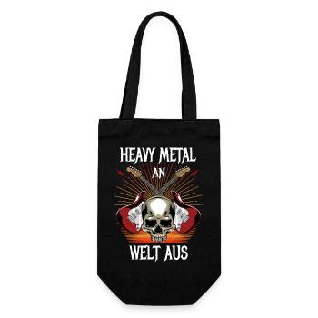 Heavy Metal sur - Welt aus - Sac à bouteille - noir - Devant