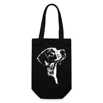 Chien de chasse en silhouette de Foxhound anglais - Sac à bouteille - noir - Devant