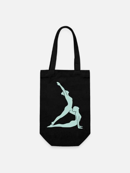 Yoga Silhouette - Gift Bag for Bottles - black