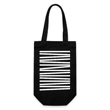 Geometric Diagonal lines design - Gift Bag for Bottles - black - Front