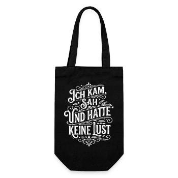I came, saw and didn't feel like humor - Gift Bag for Bottles - black - Front