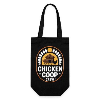 Chicken Coop Crew Hühnerhalter Huhn - Geschenkbeutel für Flaschen - Schwarz - Vorne