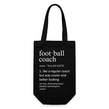 Football-Trainer-Definition Lustige Typografie-Kunst - Geschenkbeutel für Flaschen - Schwarz - Vorne