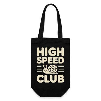 High Speed Club Schnecke - Geschenkbeutel für Flaschen - Schwarz - Vorne