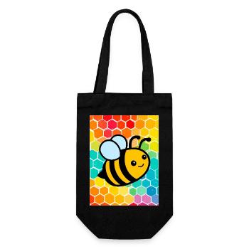 bee - Gift Bag for Bottles - black - Front