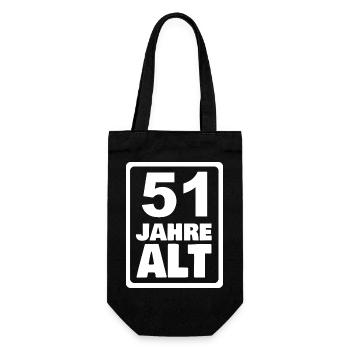 Alter 51 - Geschenkbeutel für Flaschen - Schwarz - Vorne