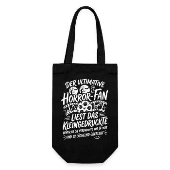 Ultimate Horror Fan Kino Spruch - Geschenkbeutel für Flaschen - Schwarz - Vorne