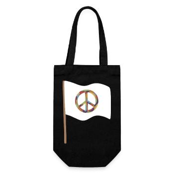 Kaleido Friedenssymbolflagge - Geschenkbeutel für Flaschen - Schwarz - Vorne
