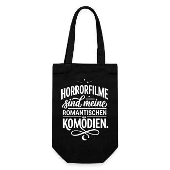 Horrorfilme sind meine romantischen Komödien - Geschenkbeutel für Flaschen - Schwarz - Vorne
