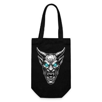 Démon Cornu Totem Gothique Yeux Bleus de Glace - Gift Bag for Bottles - black - Front