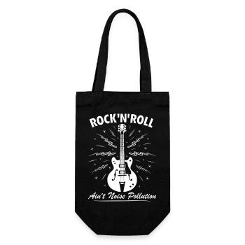 Rock 'n' Roll ist keine Lärmbelastung - Geschenkbeutel für Flaschen - Schwarz - Vorne