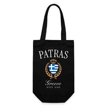 Couronne des armoiries de Patras en Grèce – Souvenir de voyage - Sac à bouteille - noir - Devant