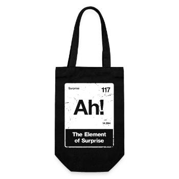 Ah! Element Überraschung - Geschenkbeutel für Flaschen - Schwarz - Vorne