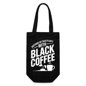Gießen toter Pflanzen mit schwarzem Kaffee - Geschenkbeutel für Flaschen - Schwarz - Vorne