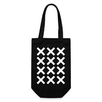 Motif en croix. Cadeau idéal pour la conception du patron - Sac à bouteille - noir - Devant