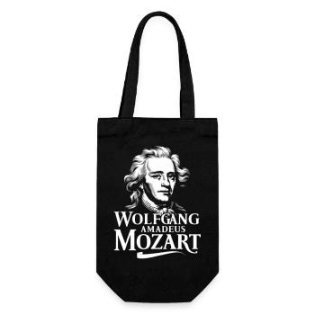 Wolfgang Amadeus Mozart Klassische Musik Komponist - Geschenkbeutel für Flaschen - Schwarz - Vorne