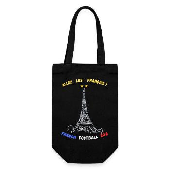 Allez les Français – French Football Era Style Vin - Sac à bouteille - noir - Devant