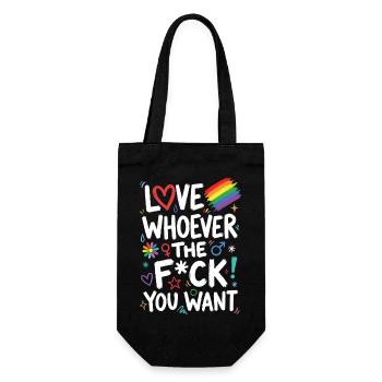 Mois de la Fierté LGBT - Aimez qui vous voulez, de personne - Sac à bouteille - noir - Devant