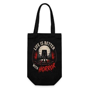 Life Is Better With Horror Retro - Gift Bag for Bottles - black - Front