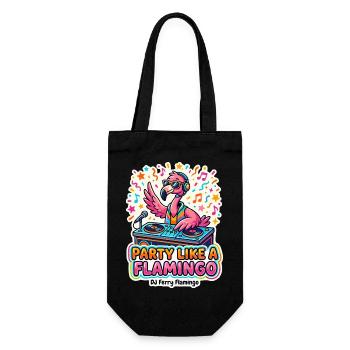 Fête comme un flamant rose - Sac à bouteille - noir - Devant