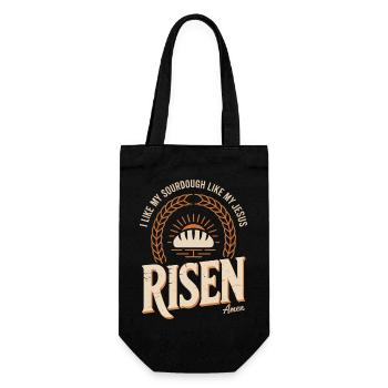Sourdough Sunrise Rise Logo - Gift Bag for Bottles - black - Front
