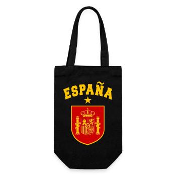 SPANIEN SPAIN España EUROPA SPANISCHE SPORT FAN - Geschenkbeutel für Flaschen - Schwarz - Vorne