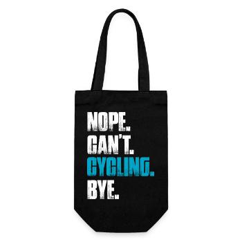 Nope can't cycling Fahrrad Mountainbike Downhill - Geschenkbeutel für Flaschen - Schwarz - Vorne