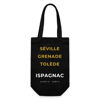 Ispagnac Lozère - Séville - Grenade - Tolède - Sac à bouteille - noir - Devant