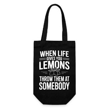Quand la vie te donne des citrons, lance-les sur quelqu’un - Sac à bouteille - noir - Devant