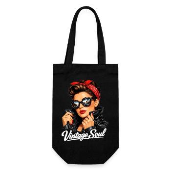 Soul Vintage – Un design stylé de pin-up rockabilly - Sac à bouteille - noir - Devant