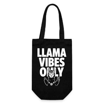 Vibrations de lama uniquement – Lama hippie - Sac à bouteille - noir - Devant