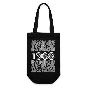 Regenbogen 1968 - Geschenkbeutel für Flaschen - Schwarz - Vorne