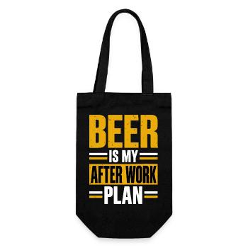 Beer Humor Beer Love Saying Beer Fan Gift - Gift Bag for Bottles - black - Front
