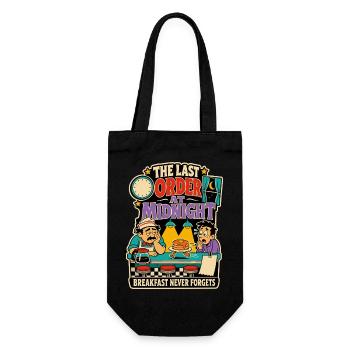 Last order at midnight – Diner Humor - Gift Bag for Bottles - black - Front