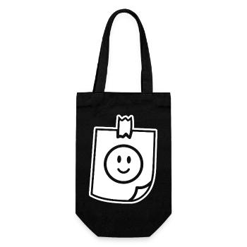 Happy note tape Good mood - Gift Bag for Bottles - black - Front