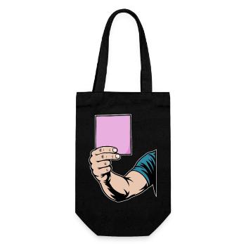 Pinke Karte - Geschenkbeutel für Flaschen - Schwarz - Vorne