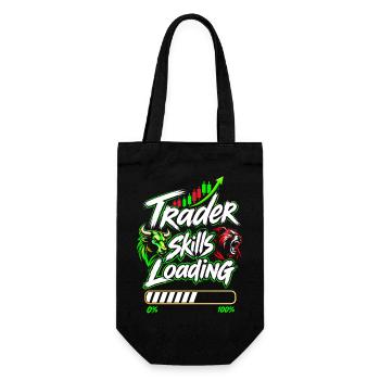 Trader skills loading - Geschenkbeutel für Flaschen - Schwarz - Vorne