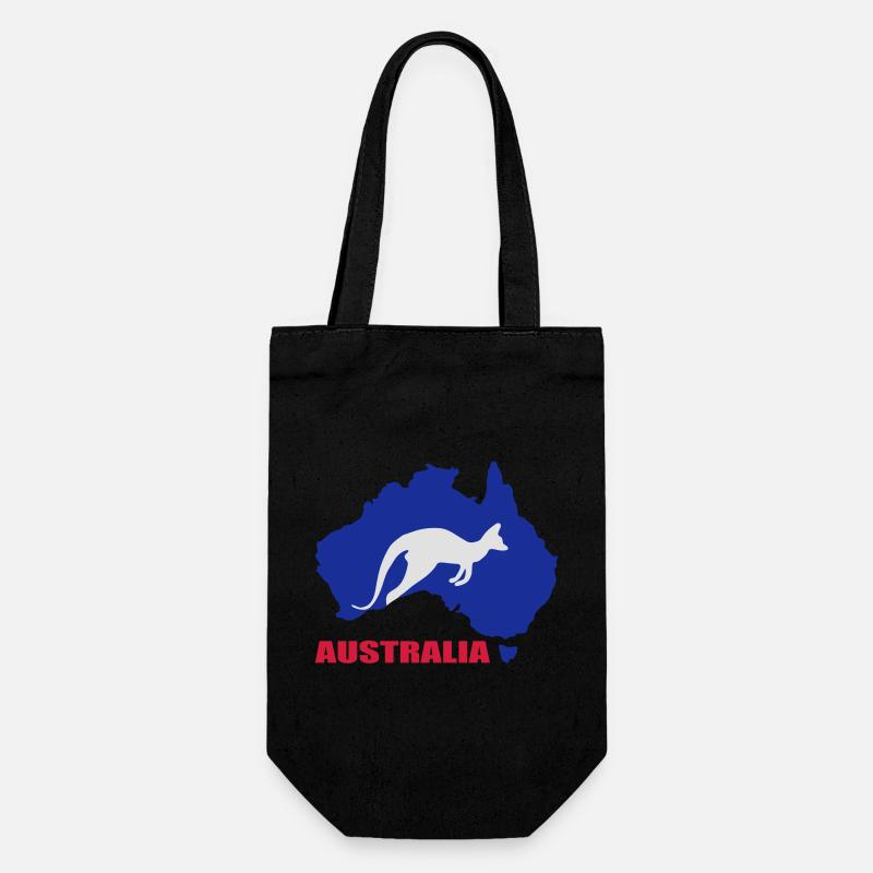 Australia - Geschenkbeutel für Flaschen - Schwarz
