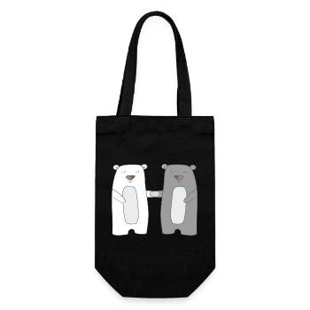 Bears - Gift Bag for Bottles - black - Front