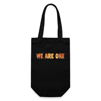 WE ARE ONE - Geschenkbeutel für Flaschen - Schwarz - Vorne