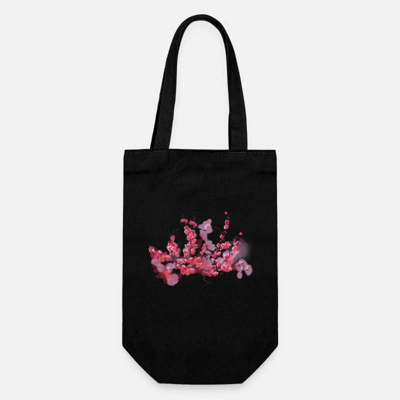 sakura - Geschenkbeutel für Flaschen - Schwarz
