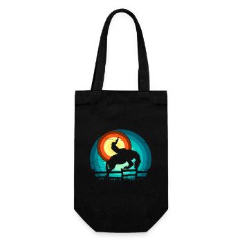 Cowboy at the rodeo design - Gift Bag for Bottles - black - Front
