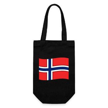 Norwegische Flagge - Geschenkbeutel für Flaschen - Schwarz - Vorne