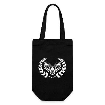 Sheep mutton buck ram laurel wreath mountains - Gift Bag for Bottles - black - Front