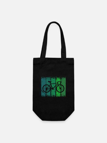 Fahrrad - Geschenkbeutel für Flaschen - Schwarz