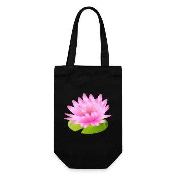 leuchtende Seerose - Inspiration großer Künstler - Geschenkbeutel für Flaschen - Schwarz - Vorne