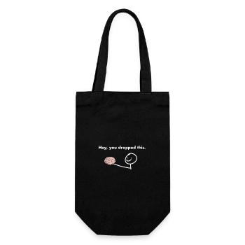 Hey you dropped this - Gift Bag for Bottles - black - Front