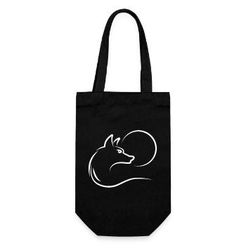 Wolf at full moon - Gift Bag for Bottles - black - Front